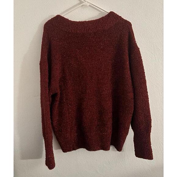 AVA & VIV V-Neck Sparkly Sweater Size X (14W) - Picture 4 of 9